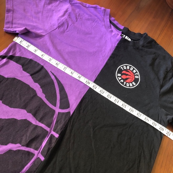 NBA Toronto Raptors Colour block Tee ✨ Ladies Size L Long Fit - Picture 7 of 7